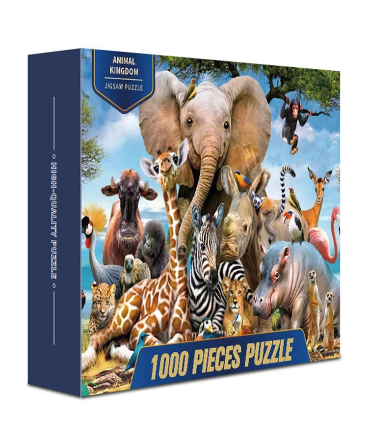 Juguete de juego de rompecabezas personalizado OEM ODM promocional para adultos y niños rompecabezas de 1000 piezas